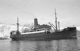 SS Fitzroy from the Falklands played a leading role in Operation Tabarin and the establishment of British Antarctic bases (Pic: A. Taylor) 