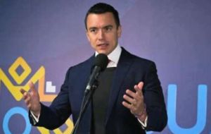 Noboa intends to reform Article 5 of the Ecuadorean Constitution so as to allow foreign military  bases or installations in the country to fight organized crime 