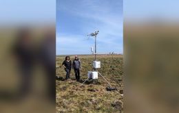 MLAs Leona Roberts and Pete Biggs during the installation of a carbon flux tower