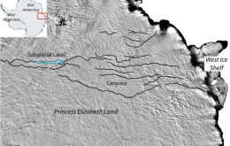 If confirmed by a proper geophysical survey - now under way - the winding canyon network would be over 1,000km long and in places as much as 1km deep.