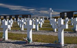 The Argentine military cemetery  where 119 remains of combatants have been identified