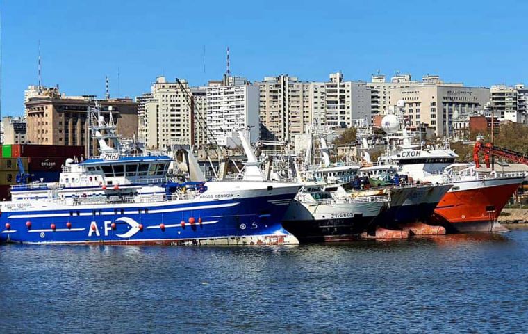 The once proud and daring state-of-the-art Argos Georgia at Montevideo port