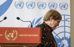 Bachelet left her UN office to a standing ovation