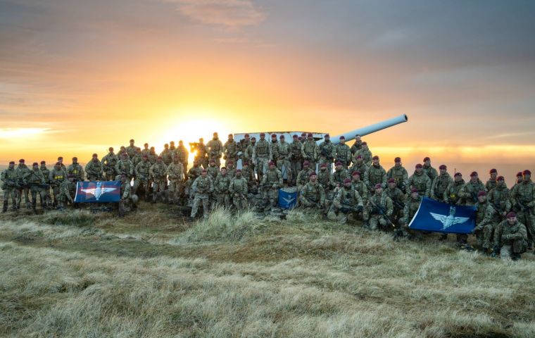 The training exercise started with a Rapid Air Land infiltration of soldiers onto the Islands' main military base and to secure the airfield.