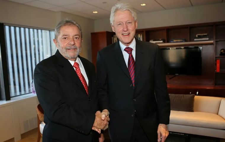 The Brazilian President congratulated Clinton for his speech at the Democratic National Convention in support of Kamala Harris