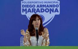 It is not against me, it is against Peronism,” CFK argued during the opening of the Diego Armando Maradona sports center in Avellaneda