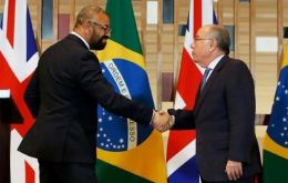 Foreign Secretary James Cleverly. and Minister of Foreign Affairs of Brazil, Mr. Mauro Vieira