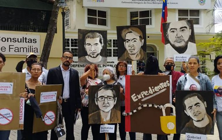 The six activists were convicted of “conspiring” against President Maduro