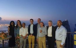 UK Overseas Territories representatives attending Gibraltar National Day with Richard Hyslop, Chair of UKOTs at the center of the picture