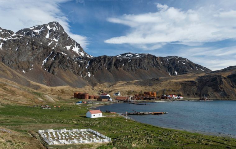 The main settlement in the British Overseas Territory of South Georgia and the capital is King Edward Point near Grytviken