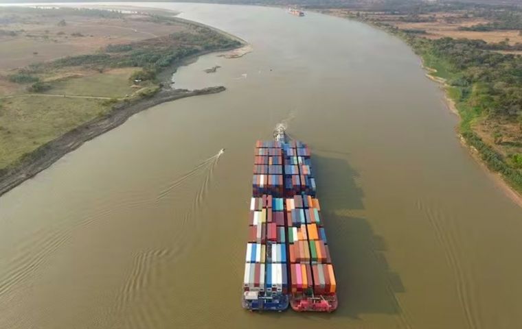 The Paraguay-Paraná Waterway is fundamental for Paraguay's foreign trade