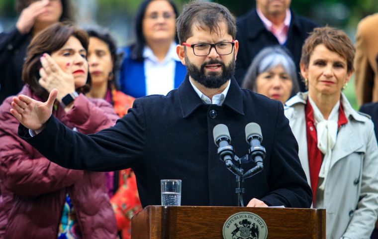 The burning of the school and the church reminds me of when the Nazis burned synagogues in the 1930s, Boric said 