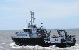 INIDEP's BIP Victor Angelescu, the state of the art Spanish built scientific research vessel involved in the current cruise