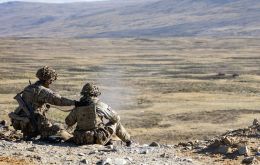 Inkerman Company on watch at a hill nest