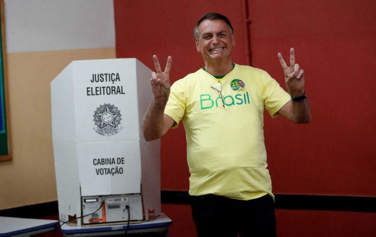 The lights were off and Bolsonaro reportedly went to sleep