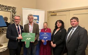 The Lord Purvis of Tweed, Dr Al Pinkerton MP, Baroness Smith of Newnham, the Hon. Leona Roberts MLA and the Hon. Mark Pollard MLA.