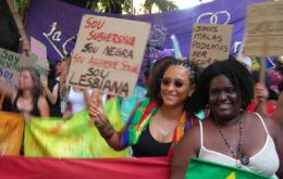 Lesbians March in Santiago