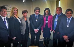 Kristalina Georgieva with president Milei at IMF main offices in Washington