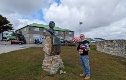 MLA John Birmingham attended the Margaret Thatcher Memorial in Stanley