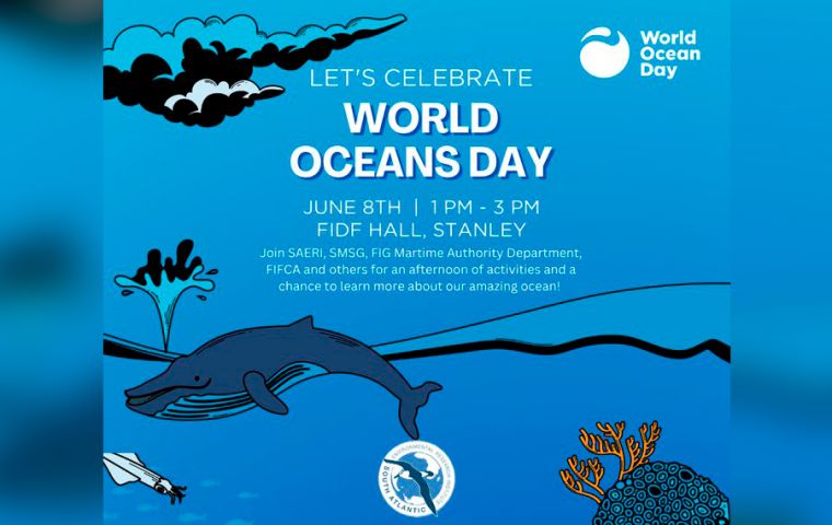 SAERI poster inviting to celebrates Oceans Day 