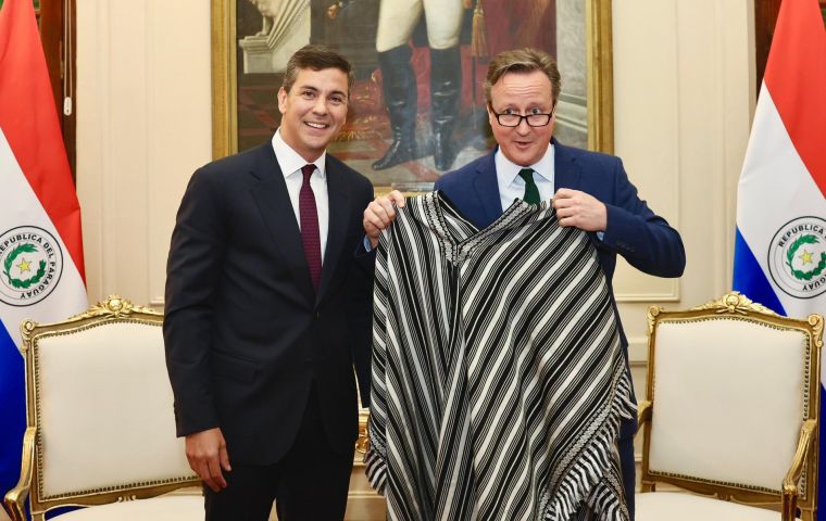 Cameron said it was an honor for him to be the first UK Foreign Secretary ever to visit Paraguay