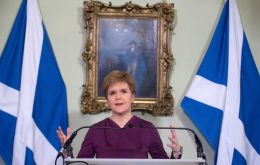 First Minister Nicola Sturgeon said on Sunday that she was “confident” Scotland could hold a referendum on leaving the UK in October 2023.