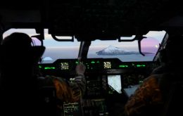 On a clear day a spectacular view of the Airbus A400 overflying South Georgia