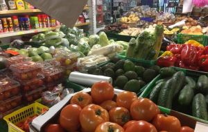 The shop, well stocked with healthy foods for the Falkland Islands