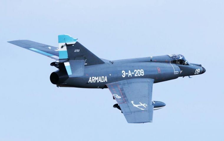 The French-built Super Etendard can reach a speed of Mach 1.3