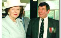 Baroness Thatcher and Mr. Terry Peck MBE